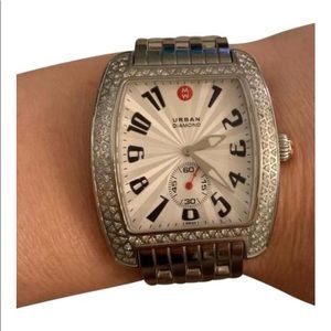 Michele watch Diamond sapphire silver